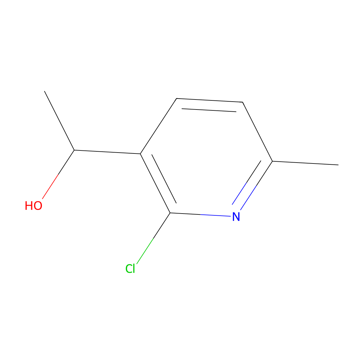 2-Chloro-alpha,6-dimethyl-3-pyridinemethanol molecular structure, CAS 1823335-39-2