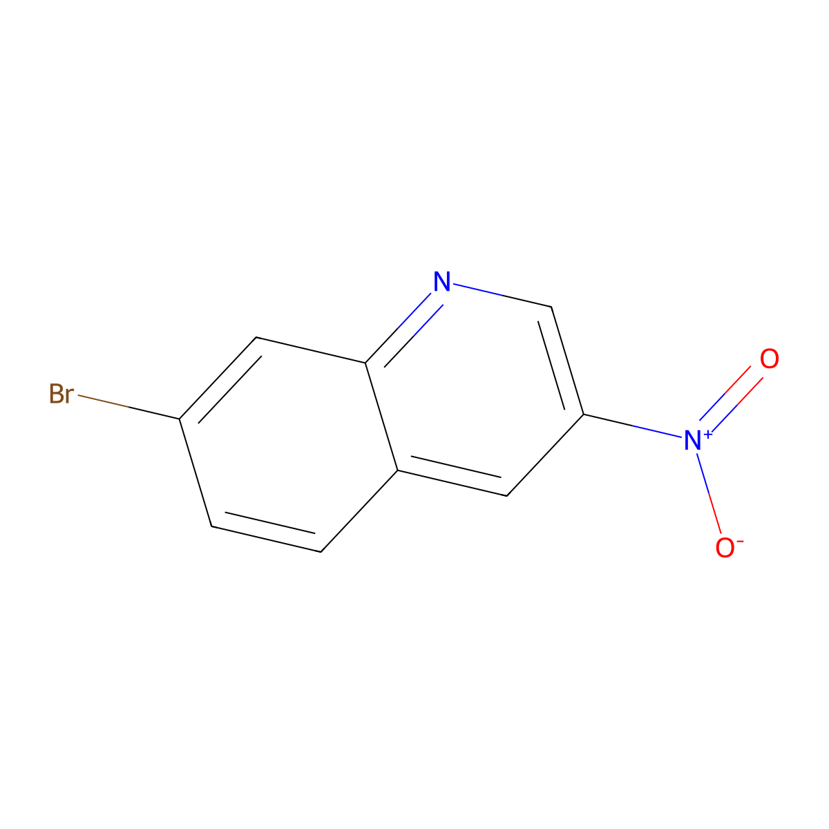 7-Bromo-3-nitroquinoline molecular structure, CAS 1823335-91-6
