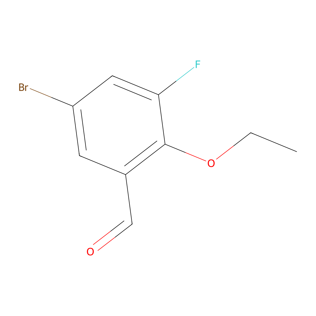 5-Bromo-2-ethoxy-3-fluorobenzaldehyde molecular structure, CAS 1823336-00-0