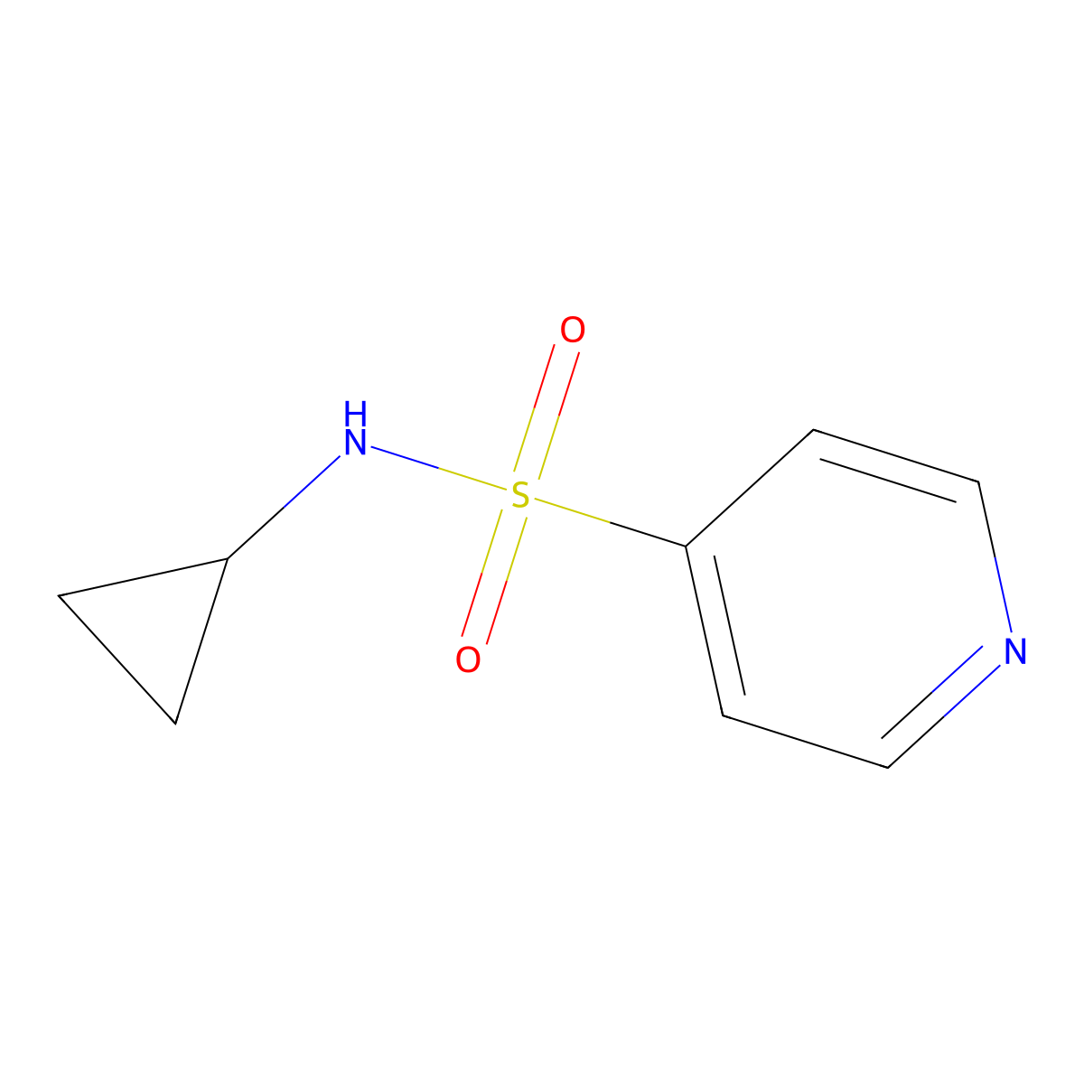 Pyridine-4-sulfonic acid cyclopropylamide molecular structure, CAS 1823336-92-0
