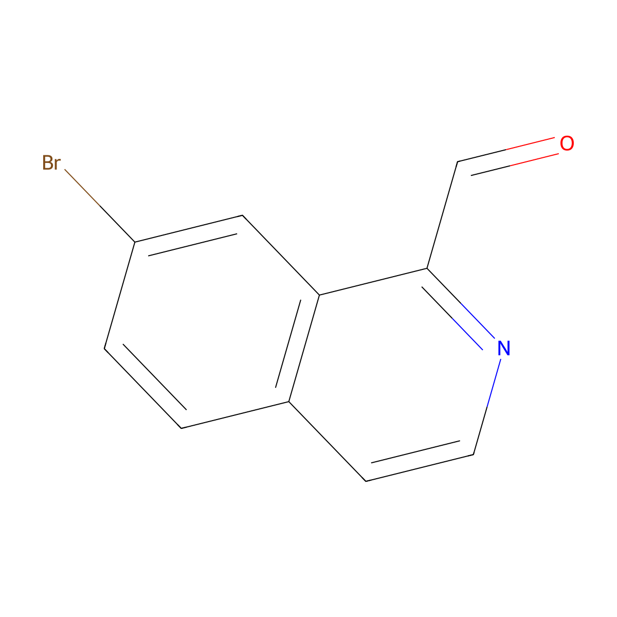 7-Bromoisoquinoline-1-carbaldehyde molecular structure, CAS 1823337-21-8