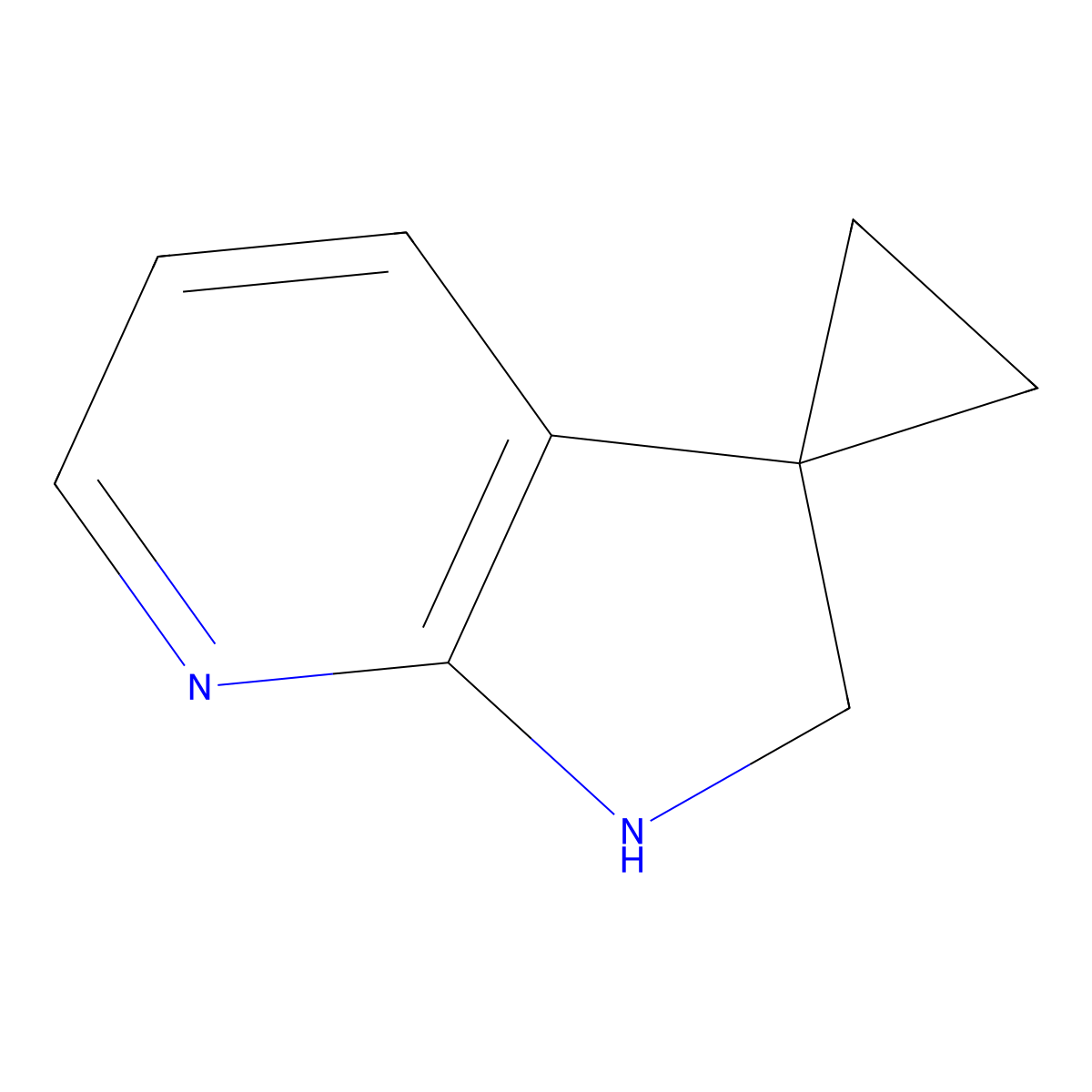 1',2'-Dihydrospiro[cyclopropane-1,3'-pyrrolo[2,3-B]pyridine] molecular structure, CAS 1823338-07-3