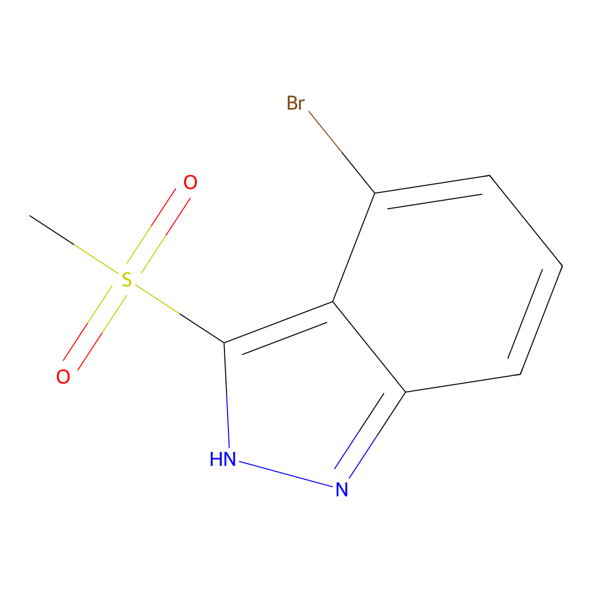4-Bromo-3-(methylsulfonyl)-1H-indazole molecular structure, CAS 1823338-27-7