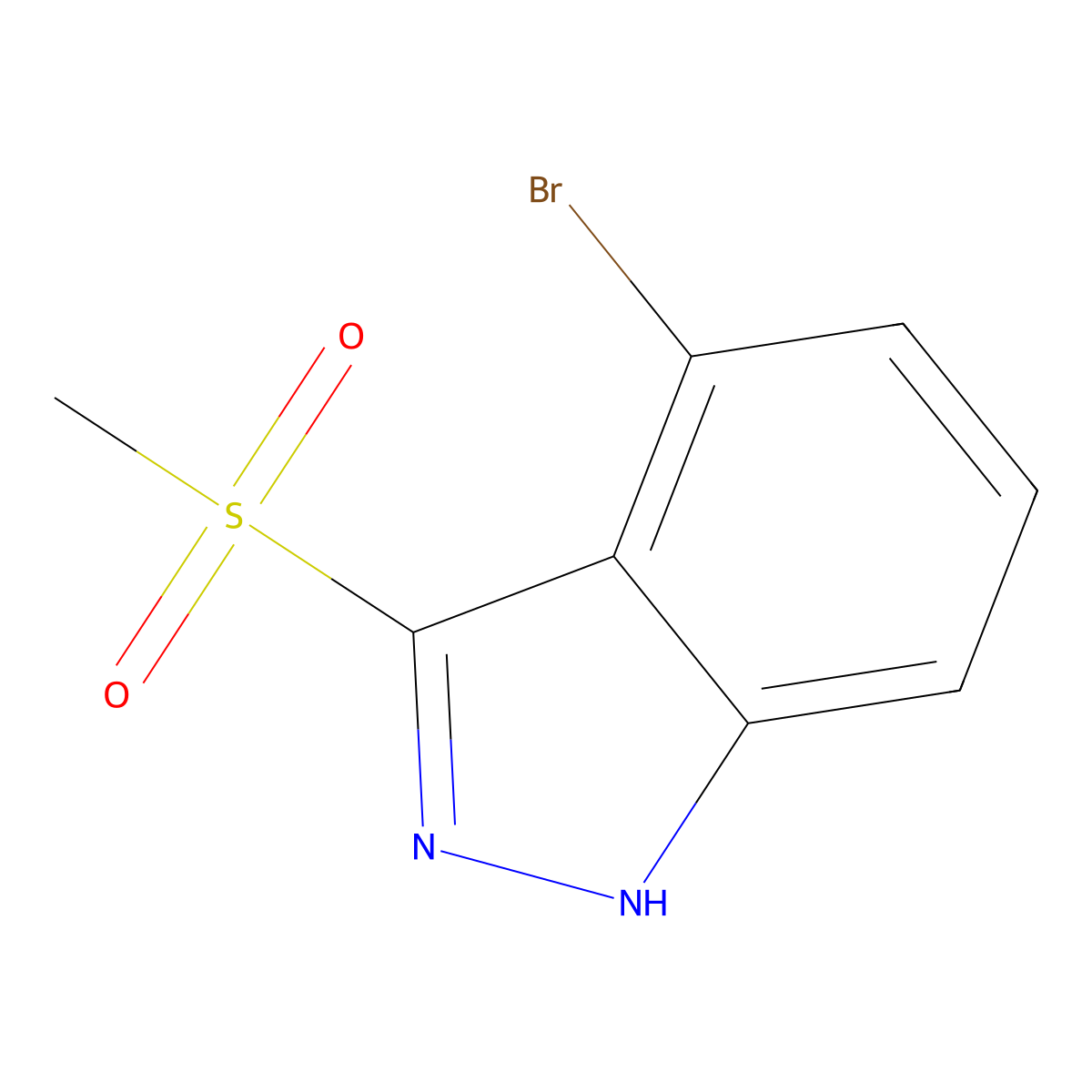 4-Bromo-3-(methylsulfonyl)-1H-indazole molecular structure, CAS 1823338-27-7