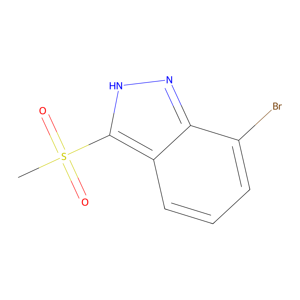 7-Bromo-3-(methylsulfonyl)-1H-indazole molecular structure, CAS 1823338-32-4