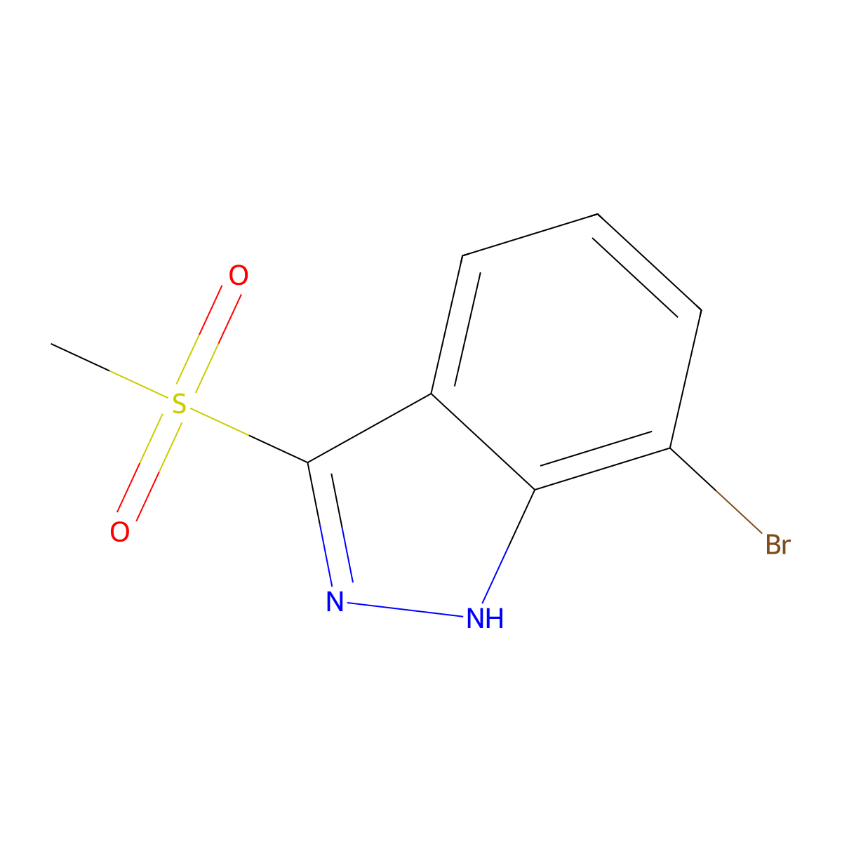 7-Bromo-3-(methylsulfonyl)-1H-indazole molecular structure, CAS 1823338-32-4