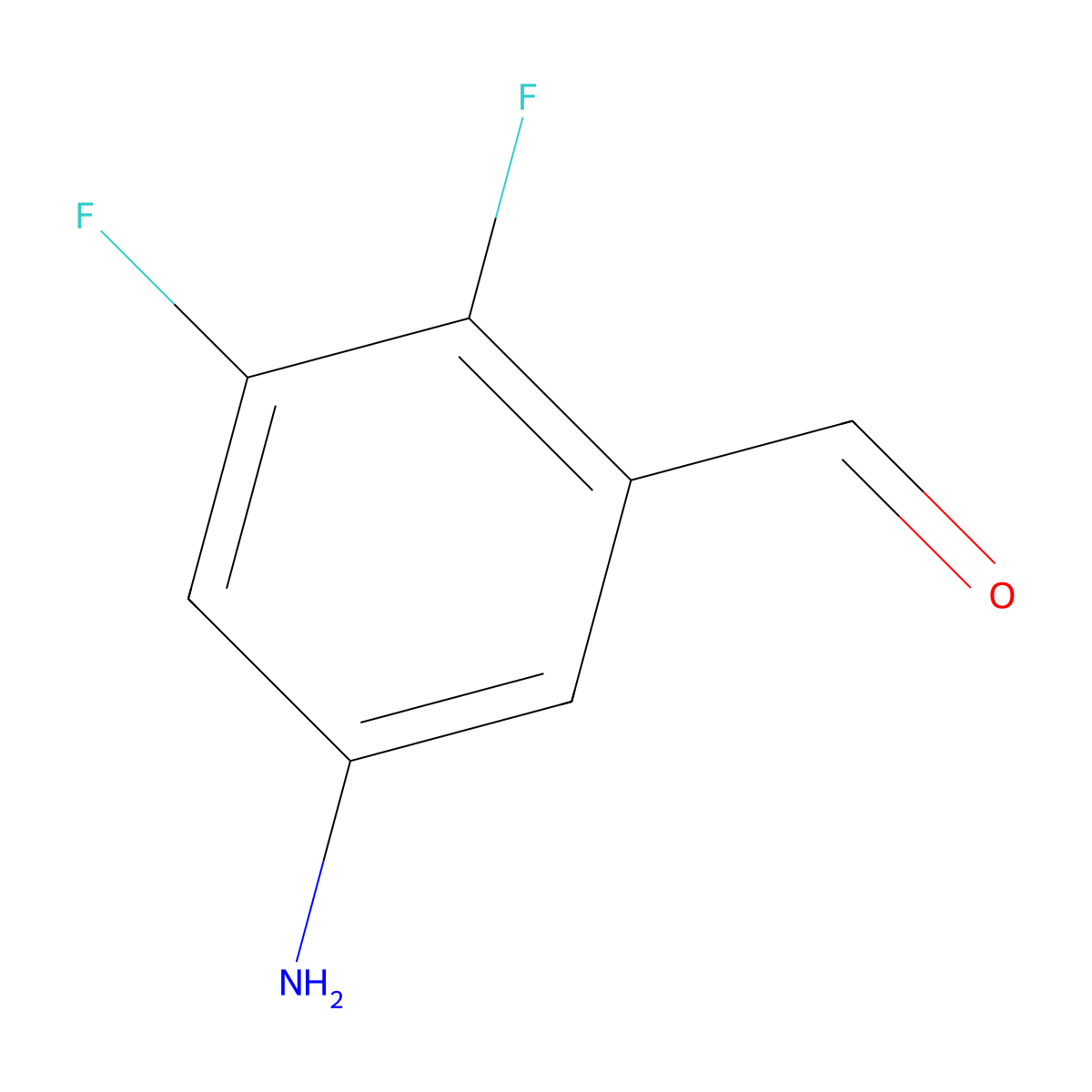 5-Amino-2,3-difluorobenzaldehyde molecular structure, CAS 1823338-39-1