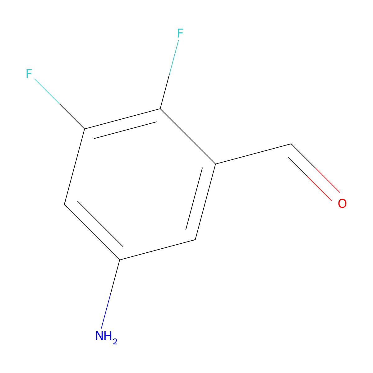 5-Amino-2,3-difluorobenzaldehyde molecular structure, CAS 1823338-39-1