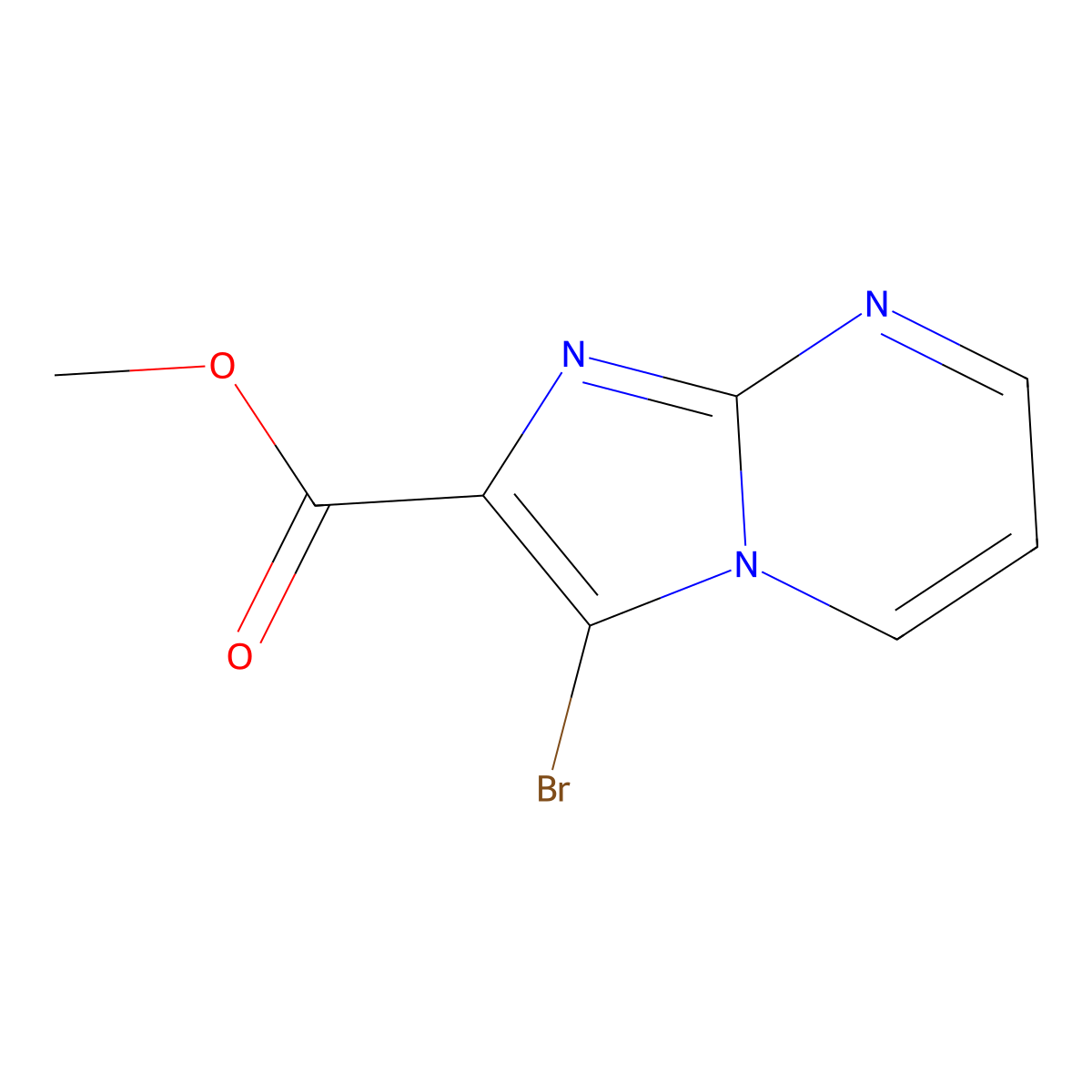Methyl 3-bromoimidazo[1,2-a]pyrimidine-2-carboxylate molecular structure, CAS 1823338-63-1