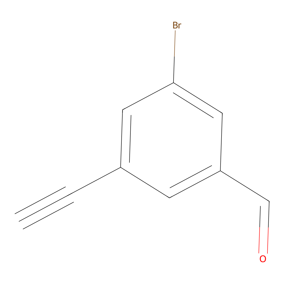 3-Bromo-5-ethynylbenzaldehyde molecular structure, CAS 1823338-67-5