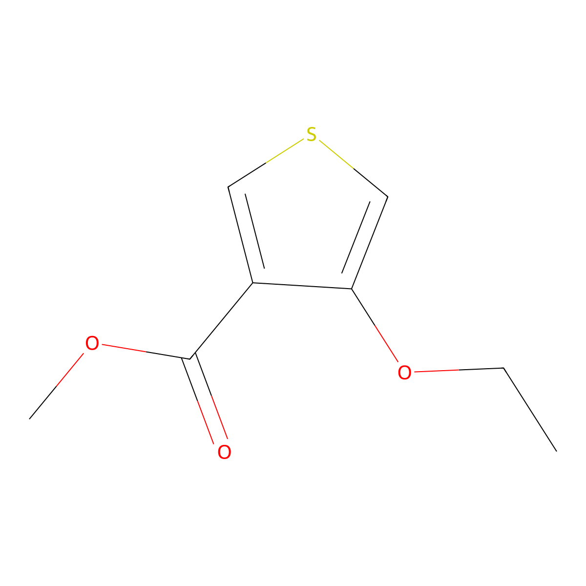 Methyl 4-ethoxythiophene-3-carboxylate molecular structure, CAS 1823338-68-6