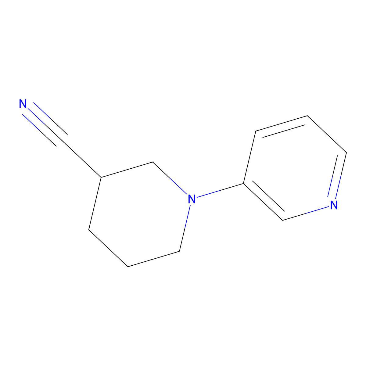 1-(Pyridin-3-yl)piperidine-3-carbonitrile molecular structure, CAS 1823338-84-6