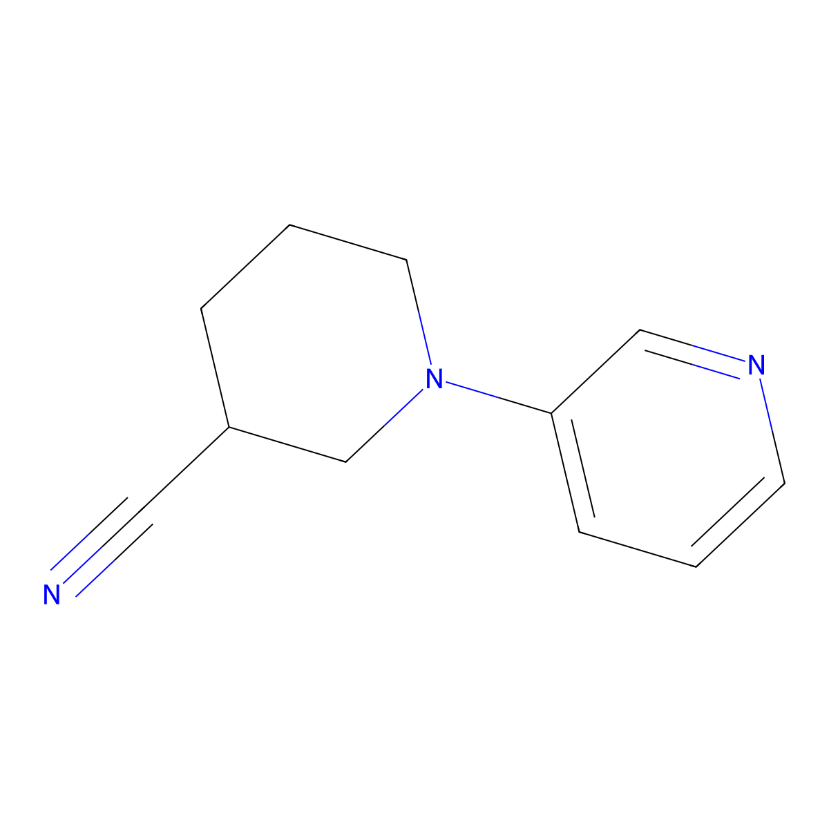 1-(Pyridin-3-yl)piperidine-3-carbonitrile molecular structure, CAS 1823338-84-6