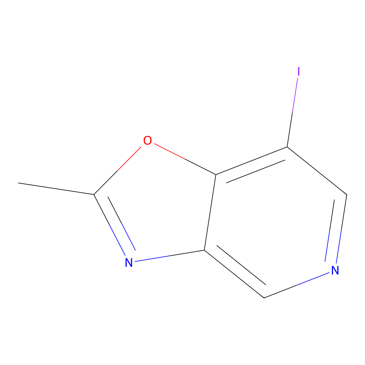 7-Iodo-2-methyloxazolo[4,5-c]pyridine molecular structure, CAS 1823338-99-3