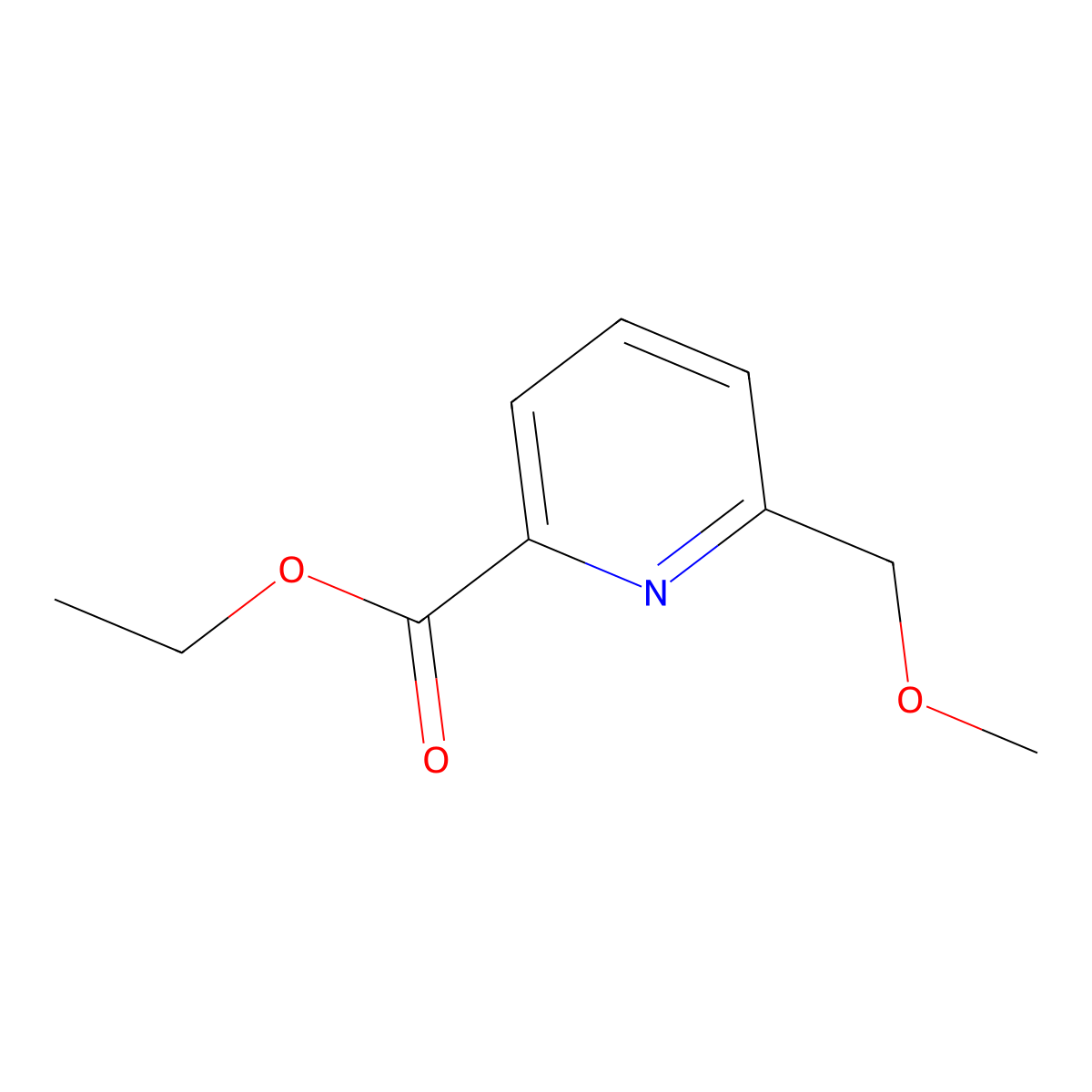 Ethyl 6-(methoxymethyl)picolinate molecular structure, CAS 1823339-28-1