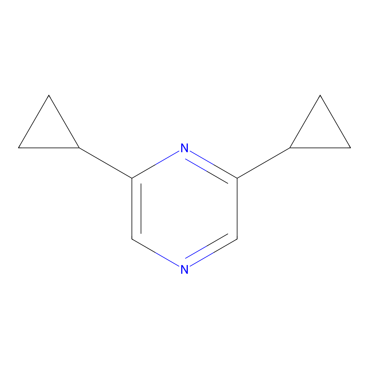 2,6-Dicyclopropylpyrazine molecular structure, CAS 1823340-95-9