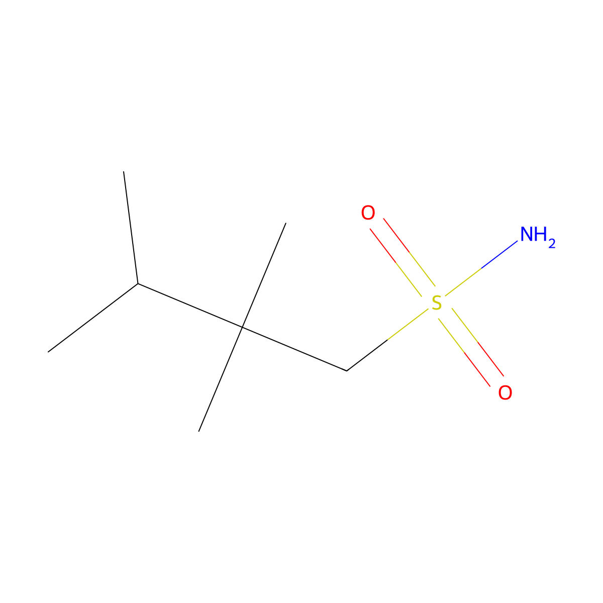 2,2,3-Trimethylbutane-1-sulfonamide molecular structure, CAS 1823341-54-3