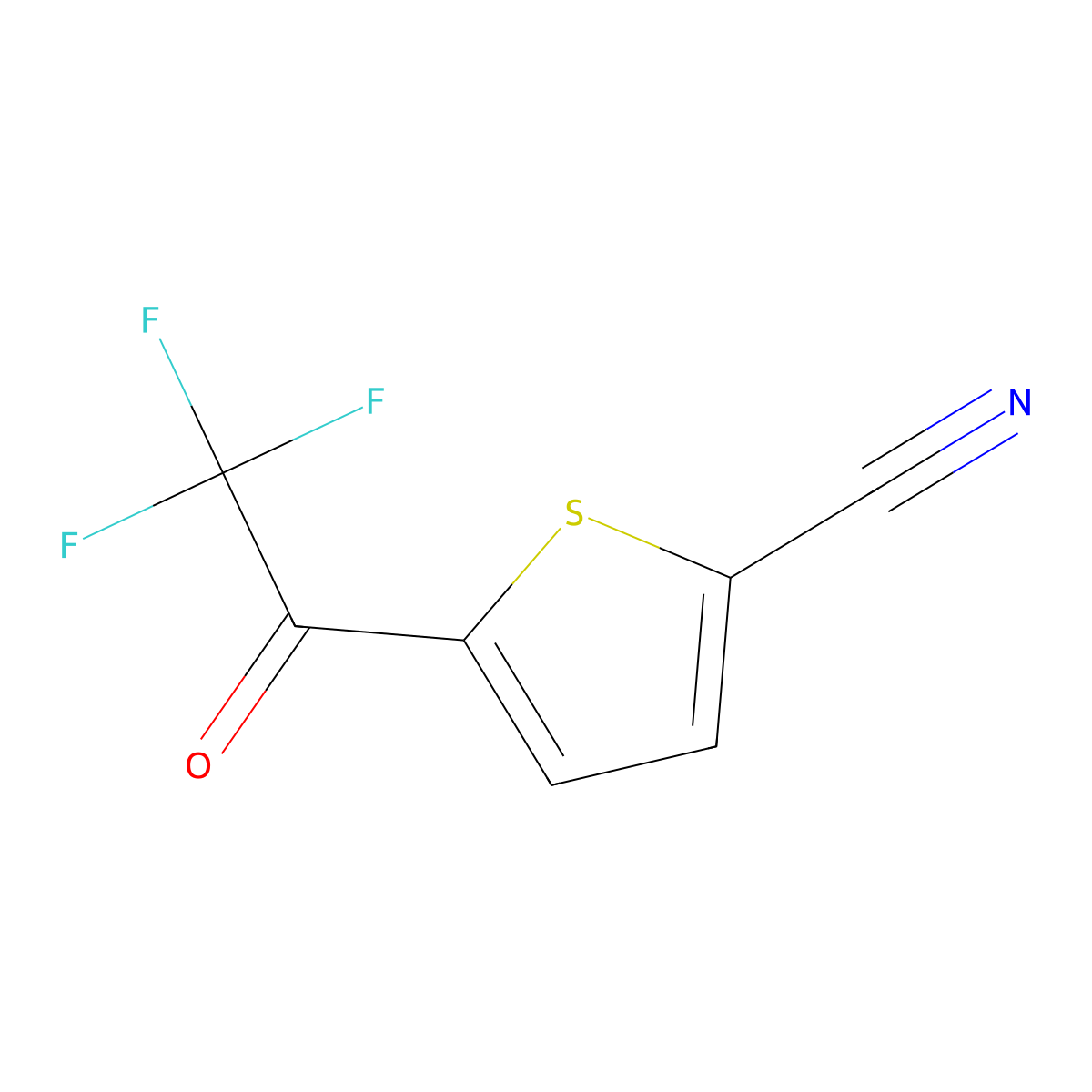 5-(Trifluoroacetyl)thiophene-2-carbonitrile molecular structure, CAS 1823343-13-0