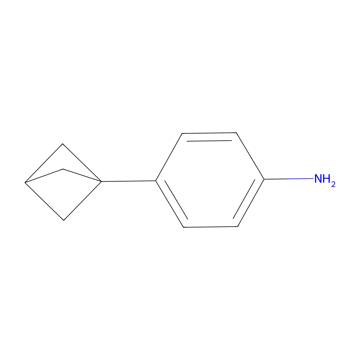 4-(Bicyclo[1.1.1]pentan-1-yl)benzenamine molecular structure, CAS 1823343-61-8