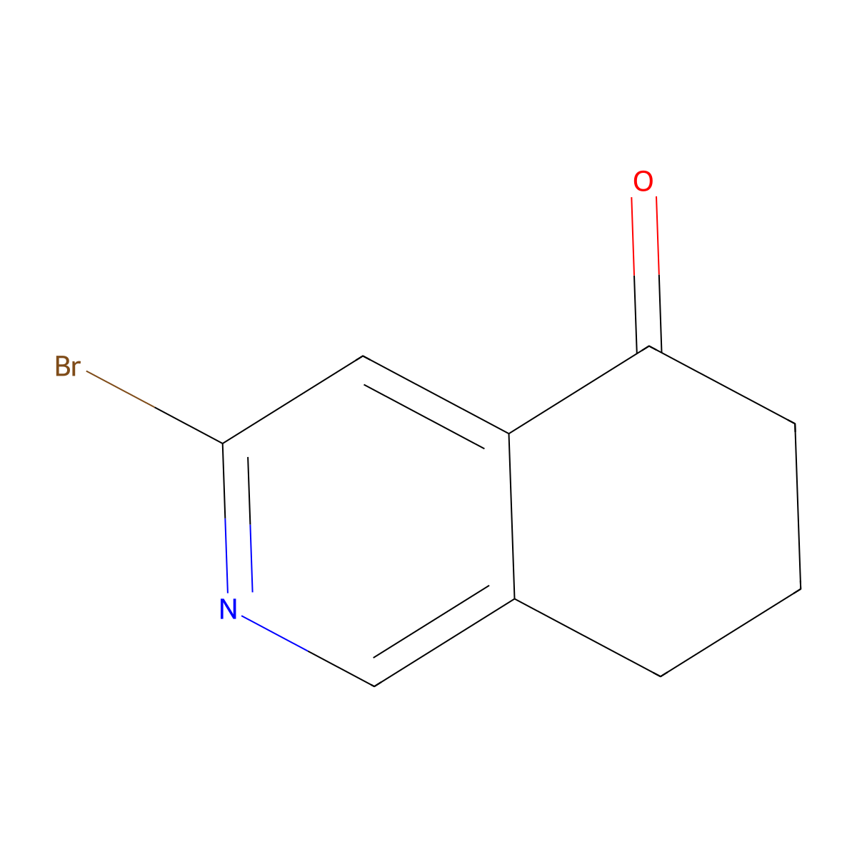 3-Bromo-7,8-dihydroisoquinolin-5(6H)-one molecular structure, CAS 1823344-06-4