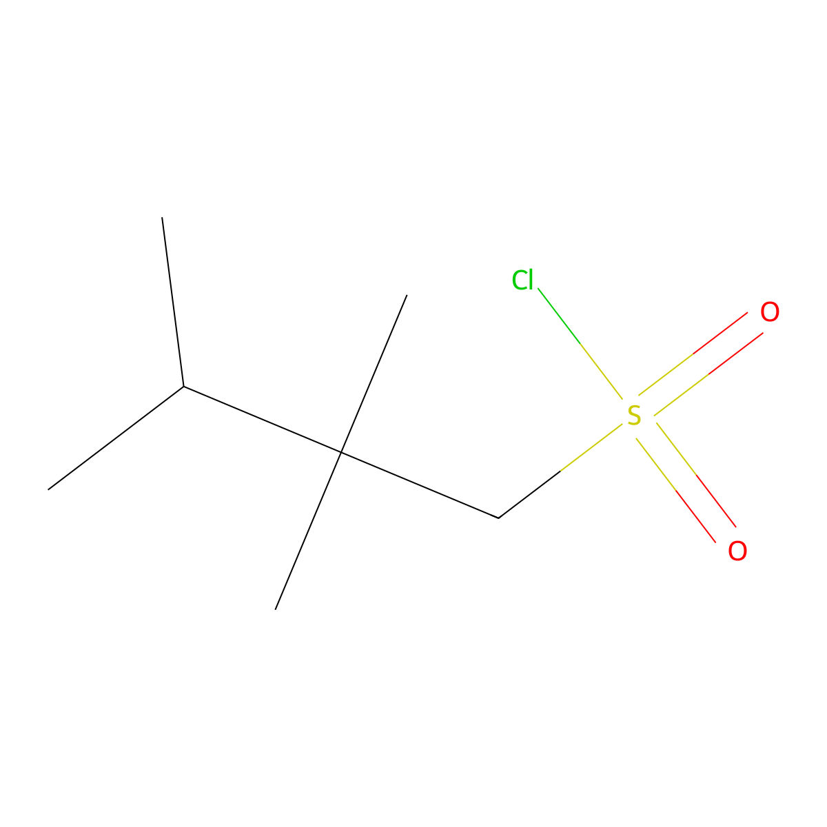 2,2,3-Trimethylbutane-1-sulfonyl chloride molecular structure, CAS 1823344-23-5