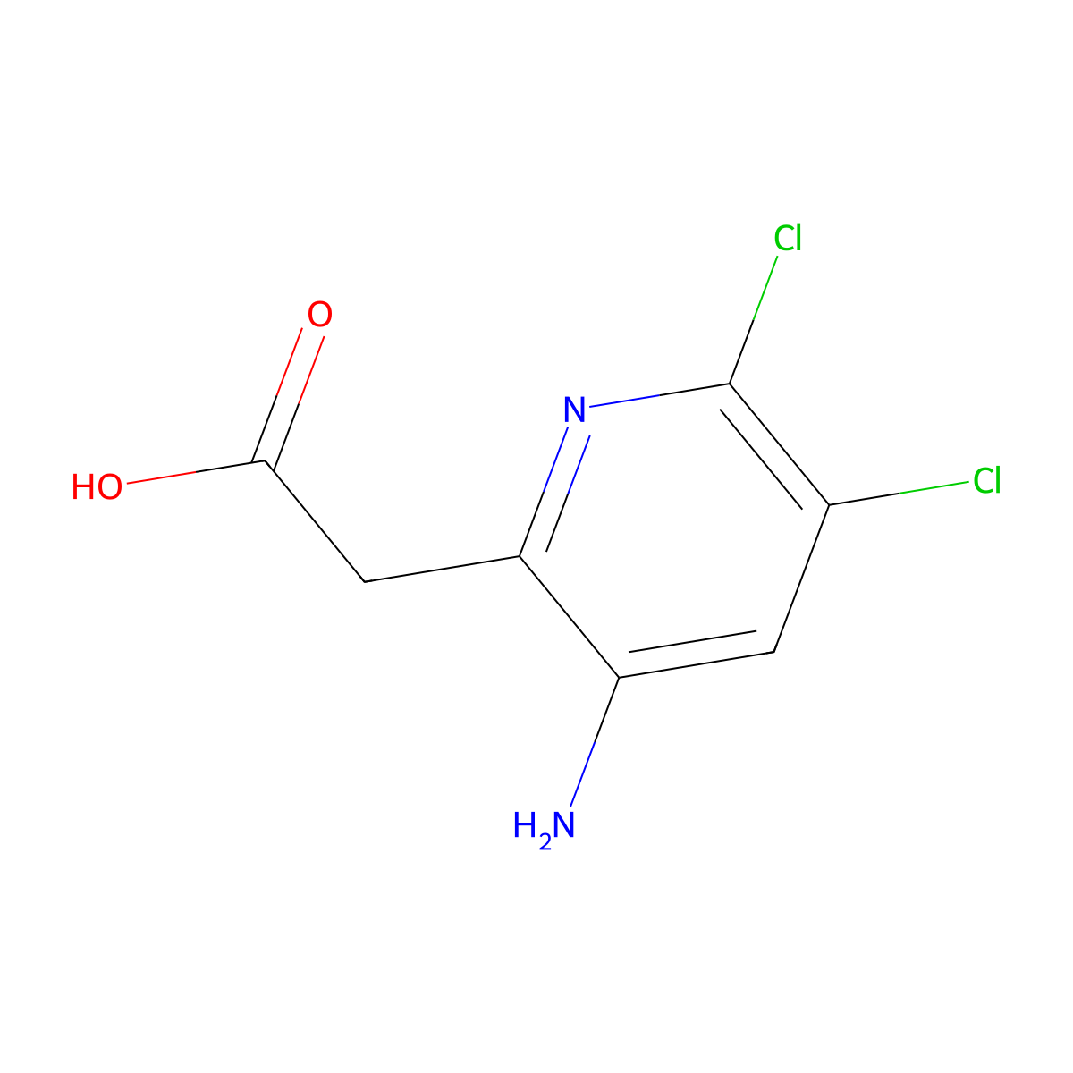 2-(3-Amino-5,6-dichloropyridin-2-yl)acetic acid molecular structure, CAS 1823345-11-4