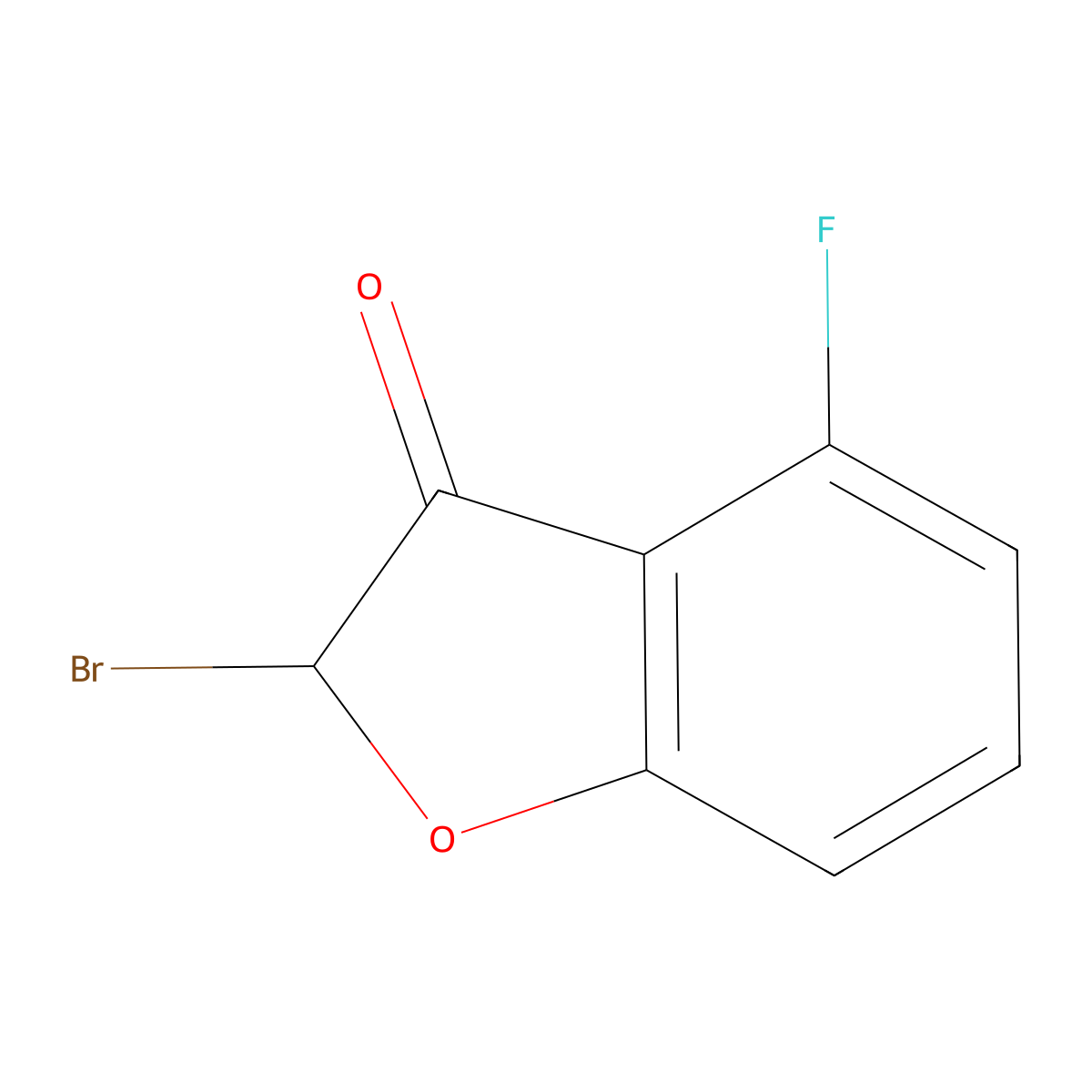2-Bromo-4-fluorobenzo[b]furan-3(2H)-one molecular structure, CAS 1823346-06-0