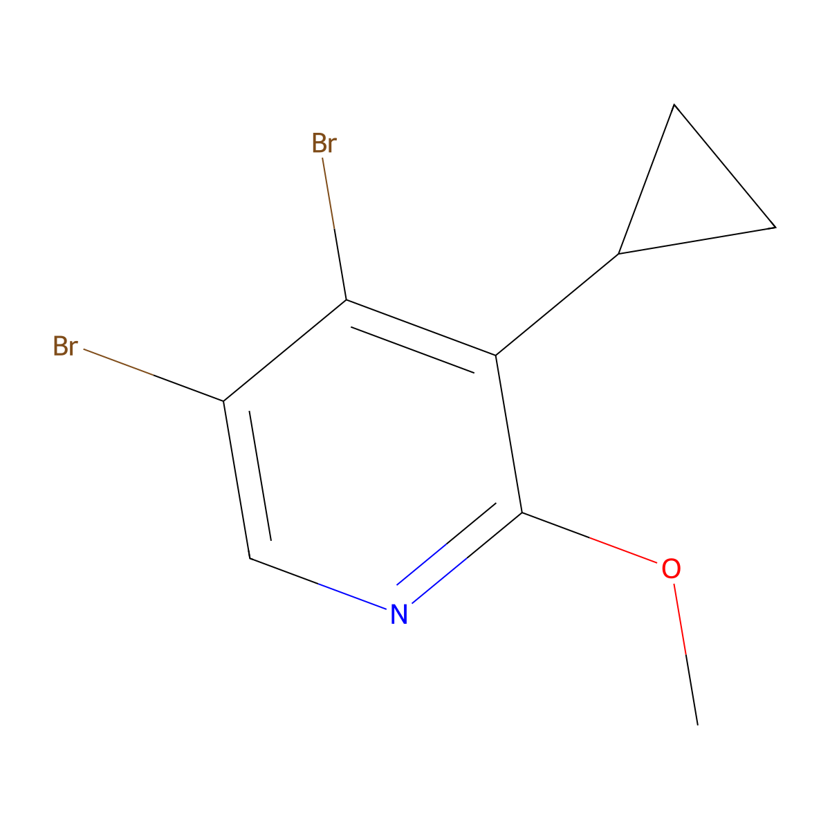 4,5-Dibromo-3-cyclopropyl-2-methoxypyridine molecular structure, CAS 1823346-62-8
