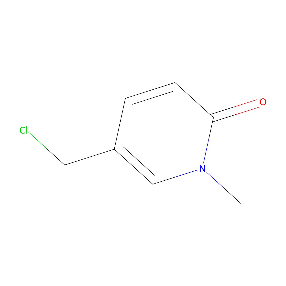 5-(chloroMethyl)-1-Methylpyridin-2(1H)-one molecular structure, CAS 1823346-84-4