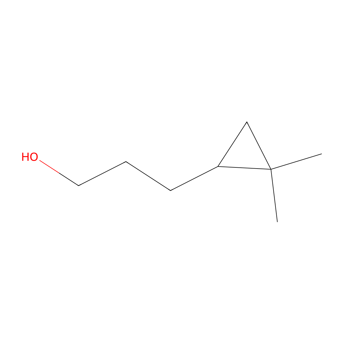 3-(2,2-Dimethylcyclopropyl)propan-1-ol molecular structure, CAS 1823348-54-4