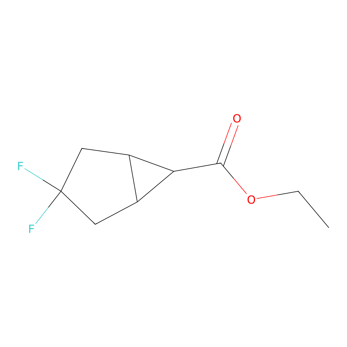 Ethyl 3,3-difluorobicyclo[3.1.0]hexane-6-carboxylate molecular structure, CAS 1823348-86-2
