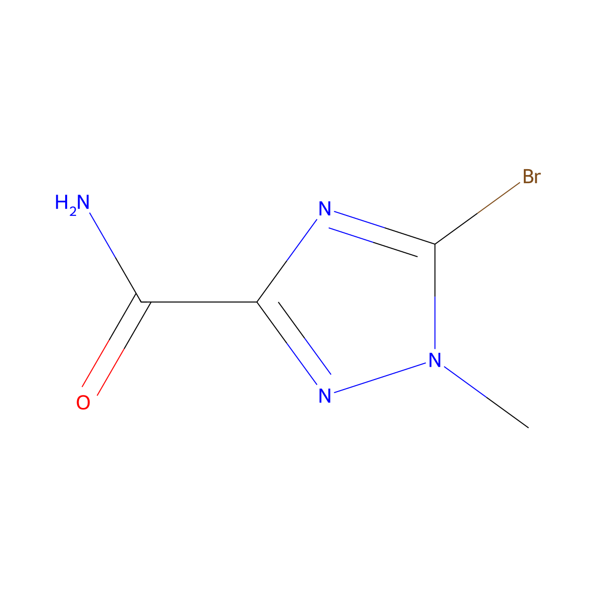 5-Bromo-1-methyl-1H-1,2,4-triazole-3-carboxamide molecular structure, CAS 1823348-87-3