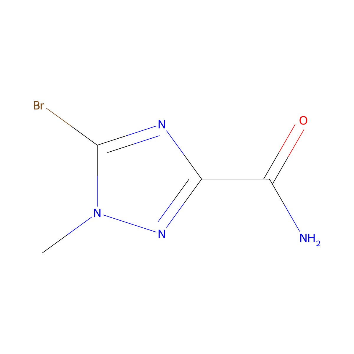 5-Bromo-1-methyl-1H-1,2,4-triazole-3-carboxamide molecular structure, CAS 1823348-87-3