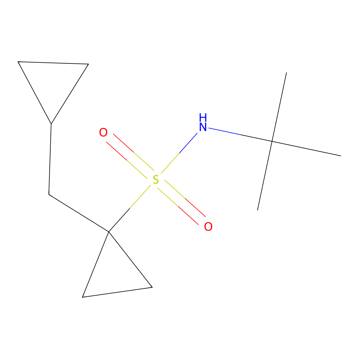 N-(Tert-butyl)-1-(cyclopropylmethyl)cyclopropane-1-sulfonamide molecular structure, CAS 1823349-25-2