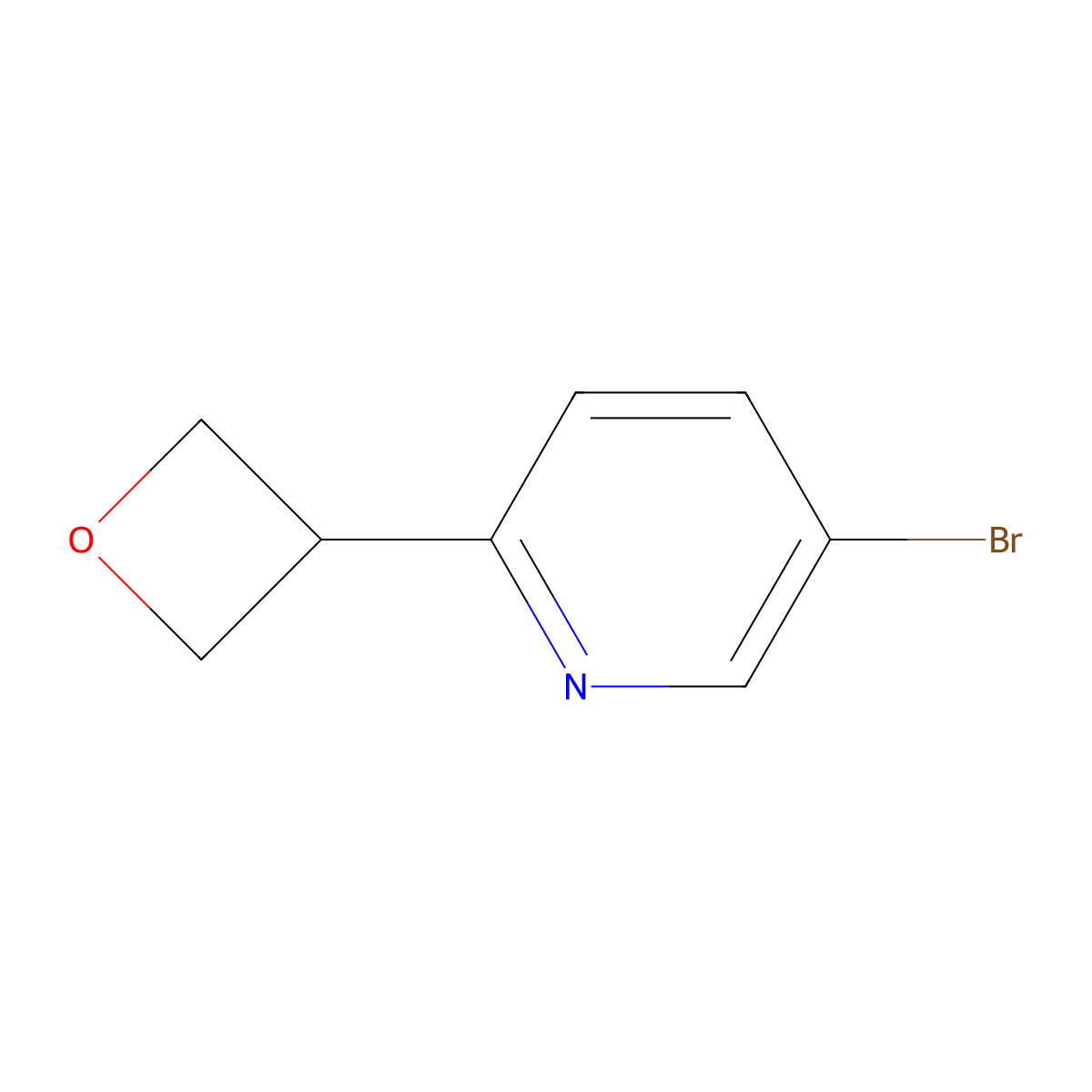 5-Bromo-2-(oxetan-3-YL)pyridine molecular structure, CAS 1823351-06-9