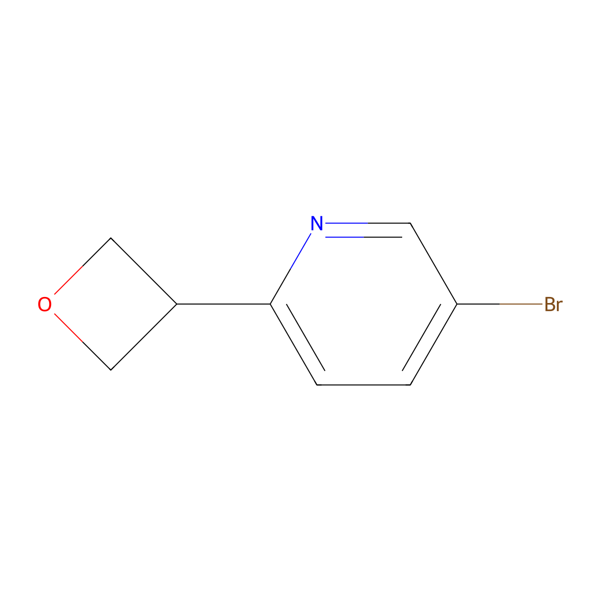 5-Bromo-2-(oxetan-3-YL)pyridine molecular structure, CAS 1823351-06-9