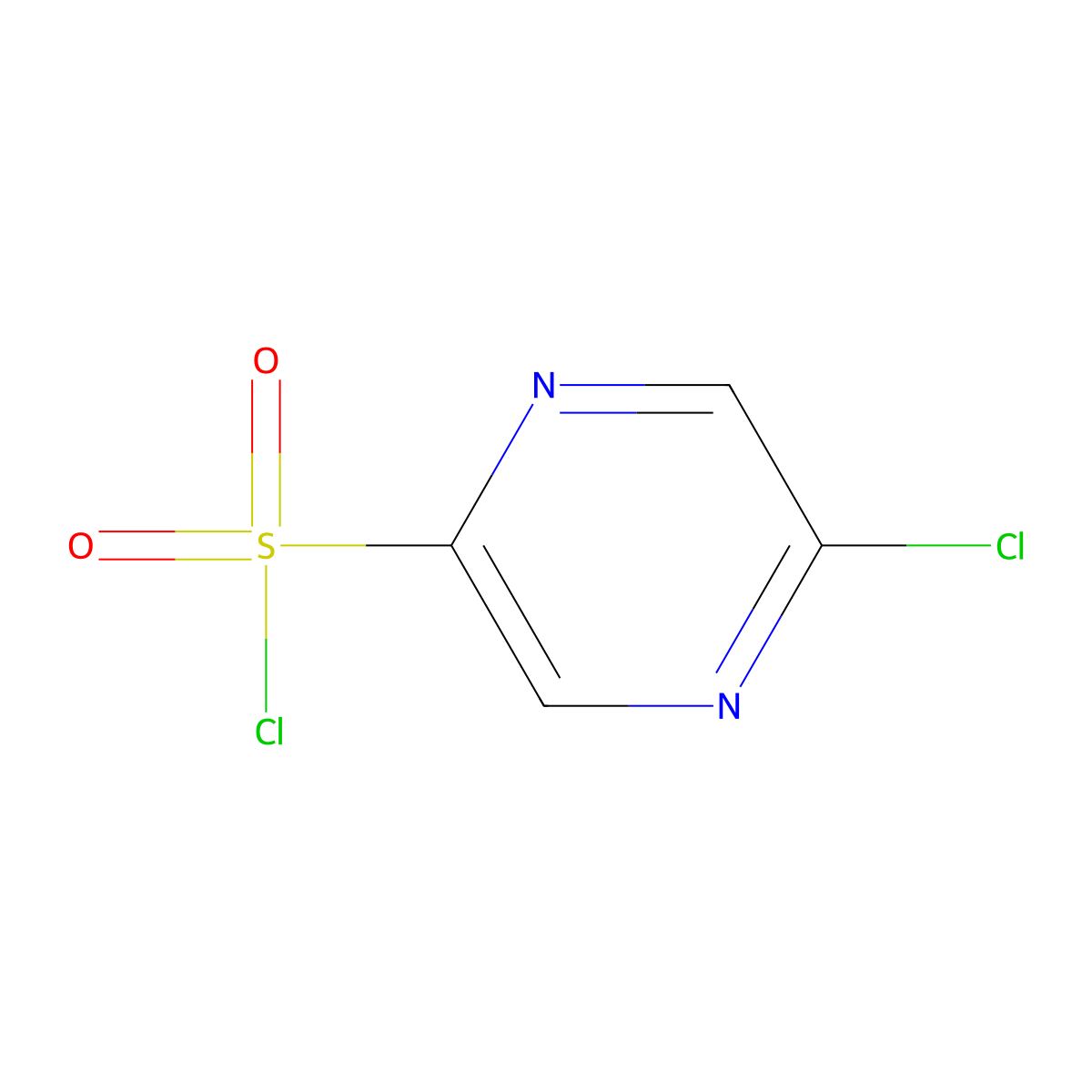 5-Chloropyrazine-2-sulfonyl chloride molecular structure, CAS 1823351-33-2