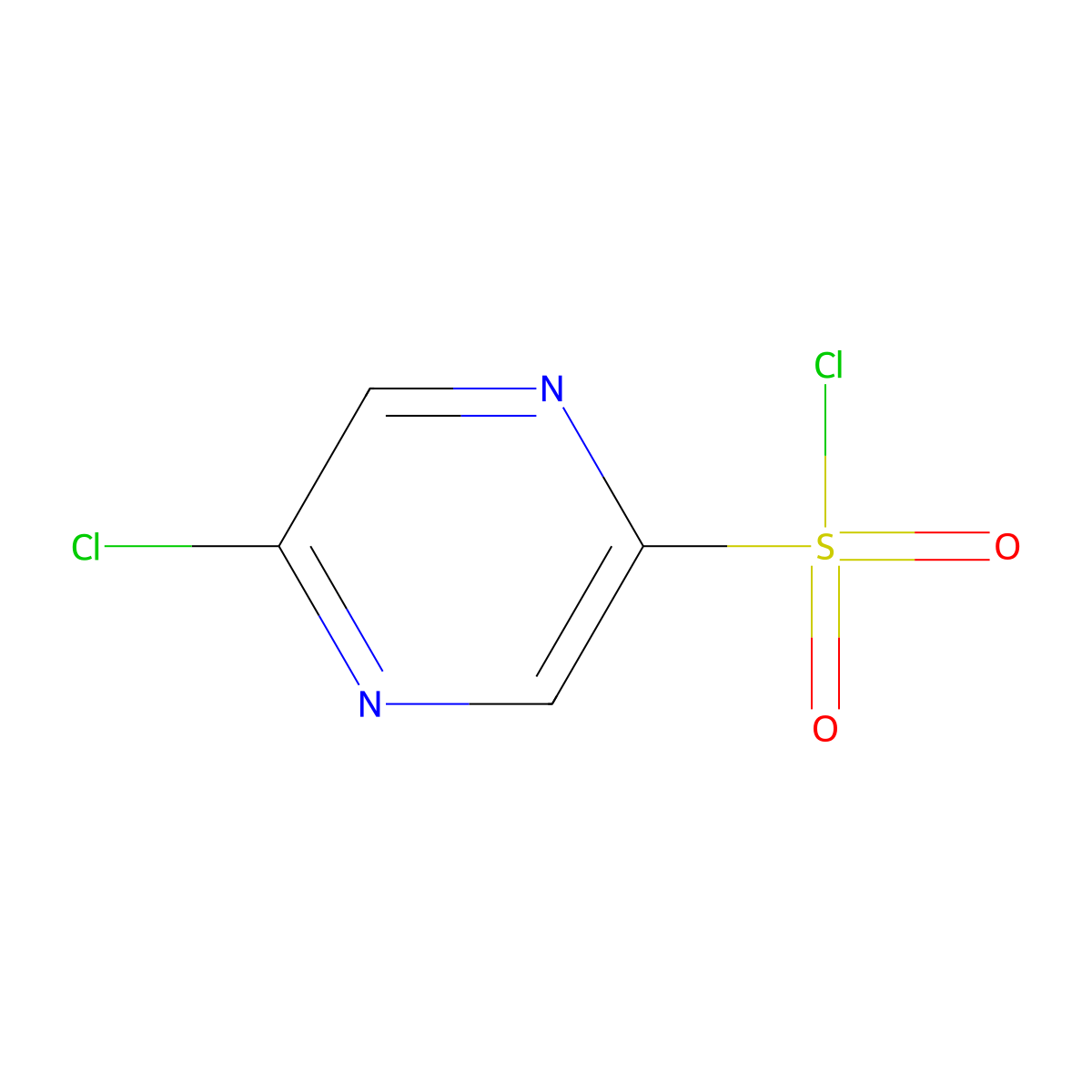 5-Chloropyrazine-2-sulfonyl chloride molecular structure, CAS 1823351-33-2