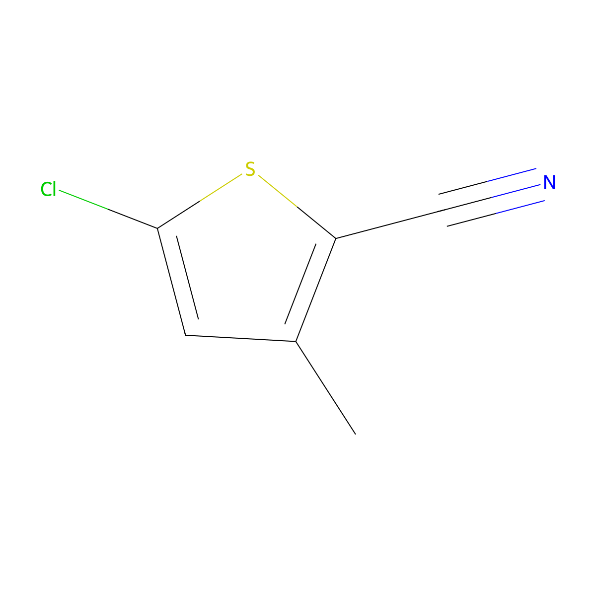 5-Chloro-3-methylthiophene-2-carbonitrile molecular structure, CAS 1823351-95-6