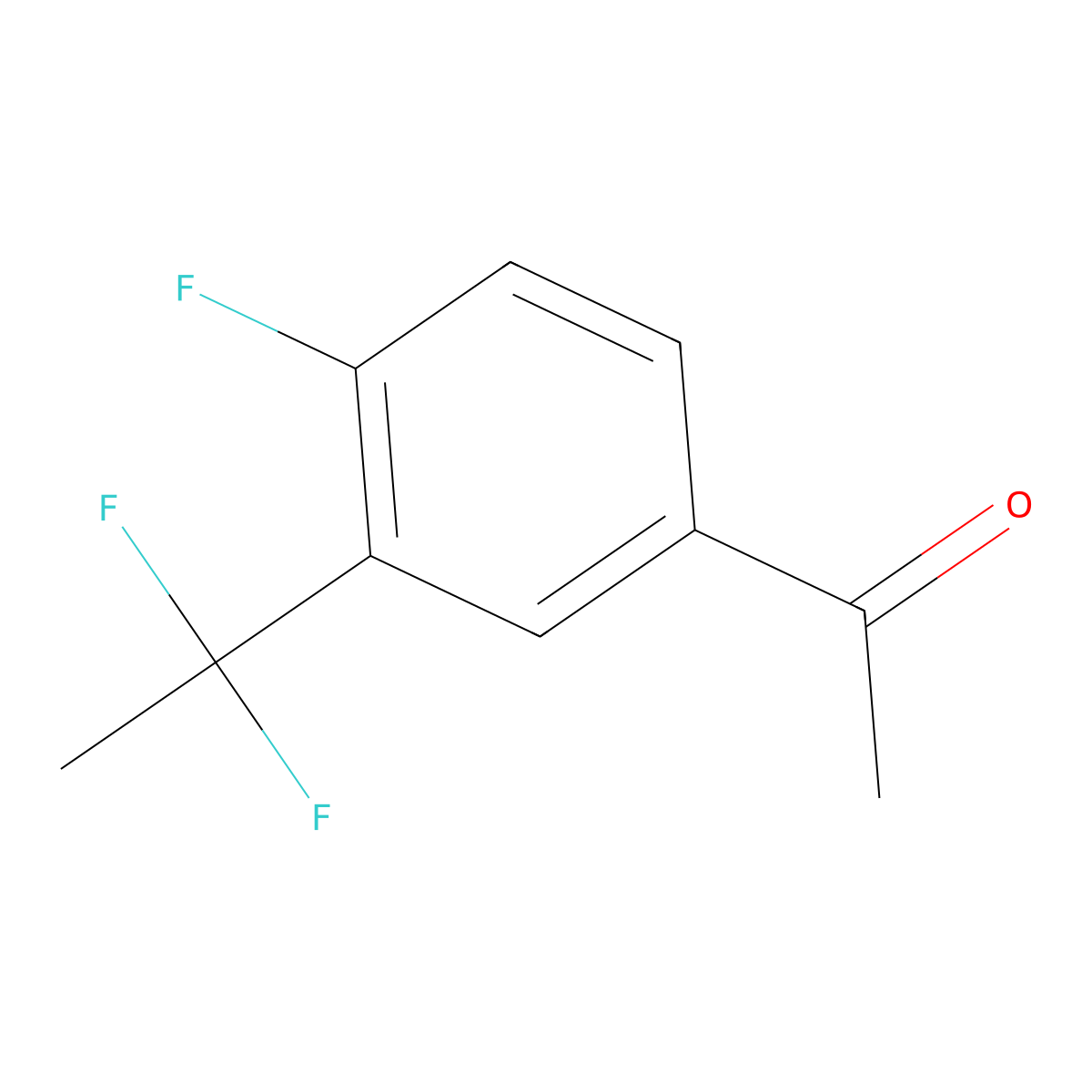 1-(3-(1,1-Difluoroethyl)-4-fluorophenyl)ethanone molecular structure, CAS 1823352-12-0
