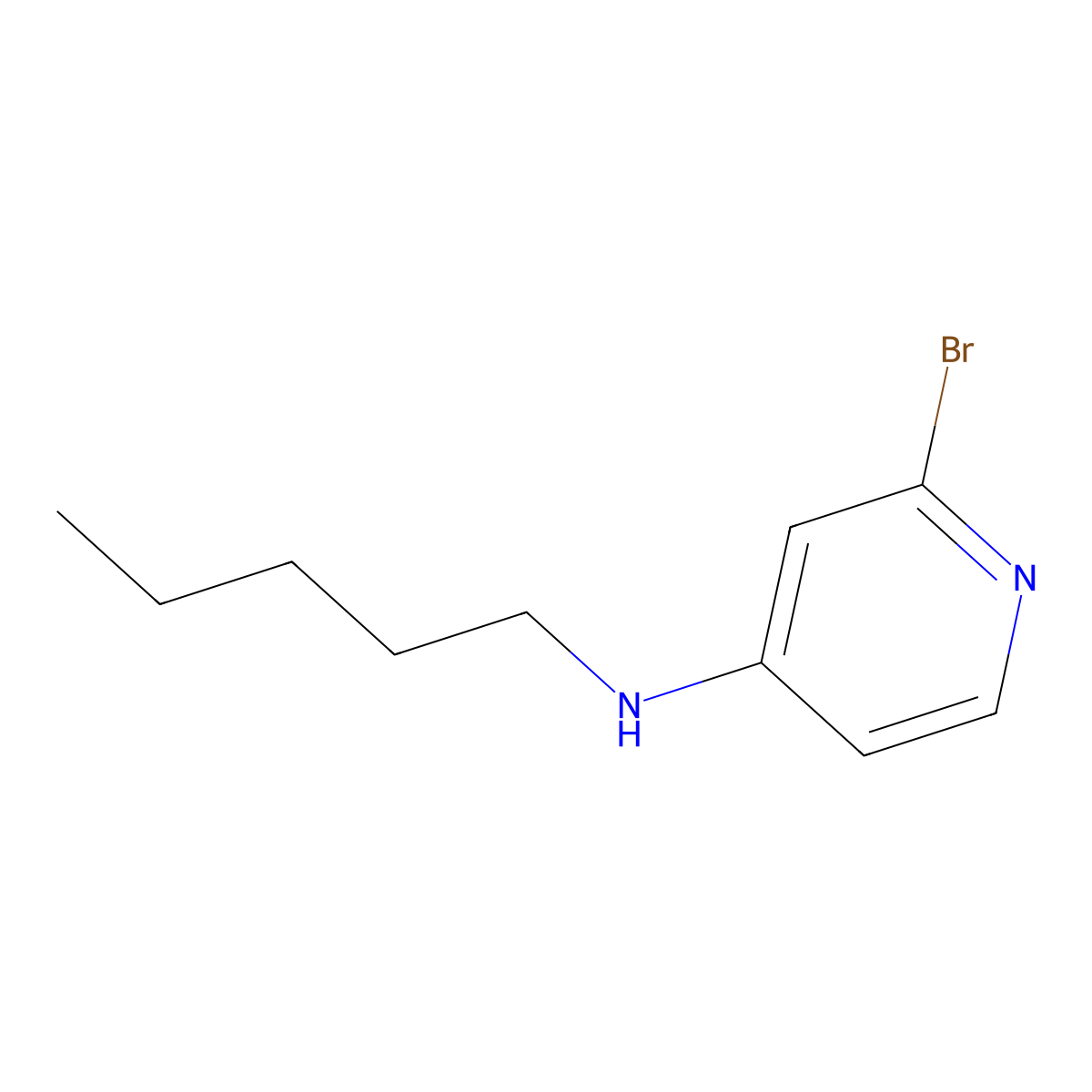 2-Bromo-n-pentylpyridin-4-amine molecular structure, CAS 1823352-70-0