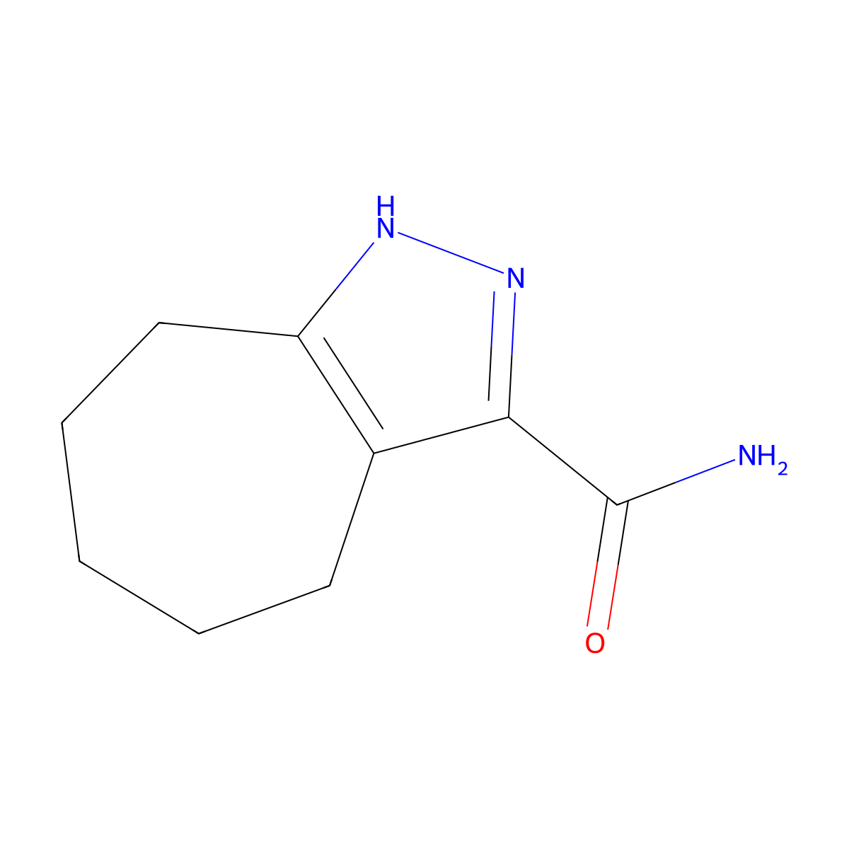1,4,5,6,7,8-Hexahydrocyclohepta[c]pyrazole-3-carboxamide molecular structure, CAS 1823353-08-7