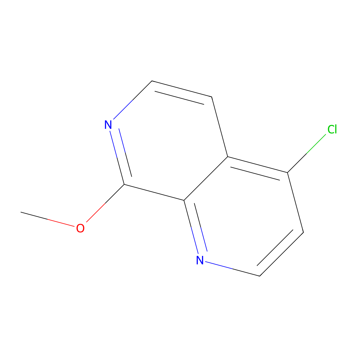 4-Chloro-8-methoxy-1,7-naphthyridine molecular structure, CAS 1823353-13-4