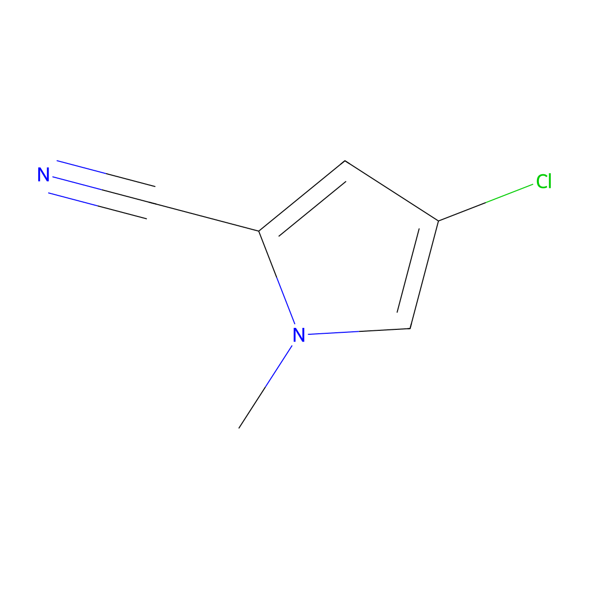4-chloro-1-methyl-1H-pyrrole-2-carbonitrile molecular structure, CAS 1823353-16-7