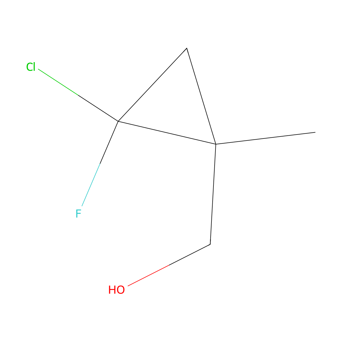 (2-Chloro-2-fluoro-1-methylcyclopropyl)methanol molecular structure, CAS 1823356-09-7