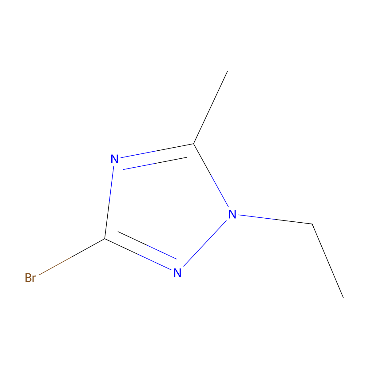 3-Bromo-1-ethyl-5-methyl-1H-1,2,4-triazole molecular structure, CAS 1823357-20-5