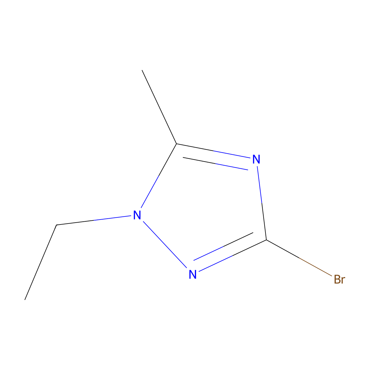 3-Bromo-1-ethyl-5-methyl-1H-1,2,4-triazole molecular structure, CAS 1823357-20-5