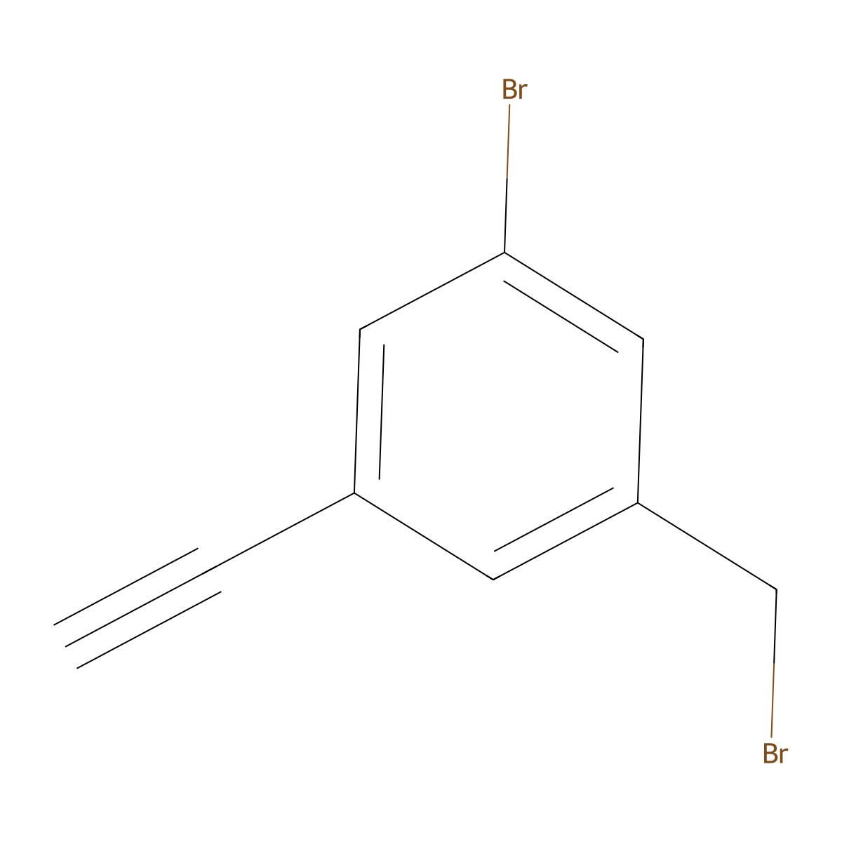1-Bromo-3-(bromomethyl)-5-ethynylbenzene molecular structure, CAS 1823358-12-8