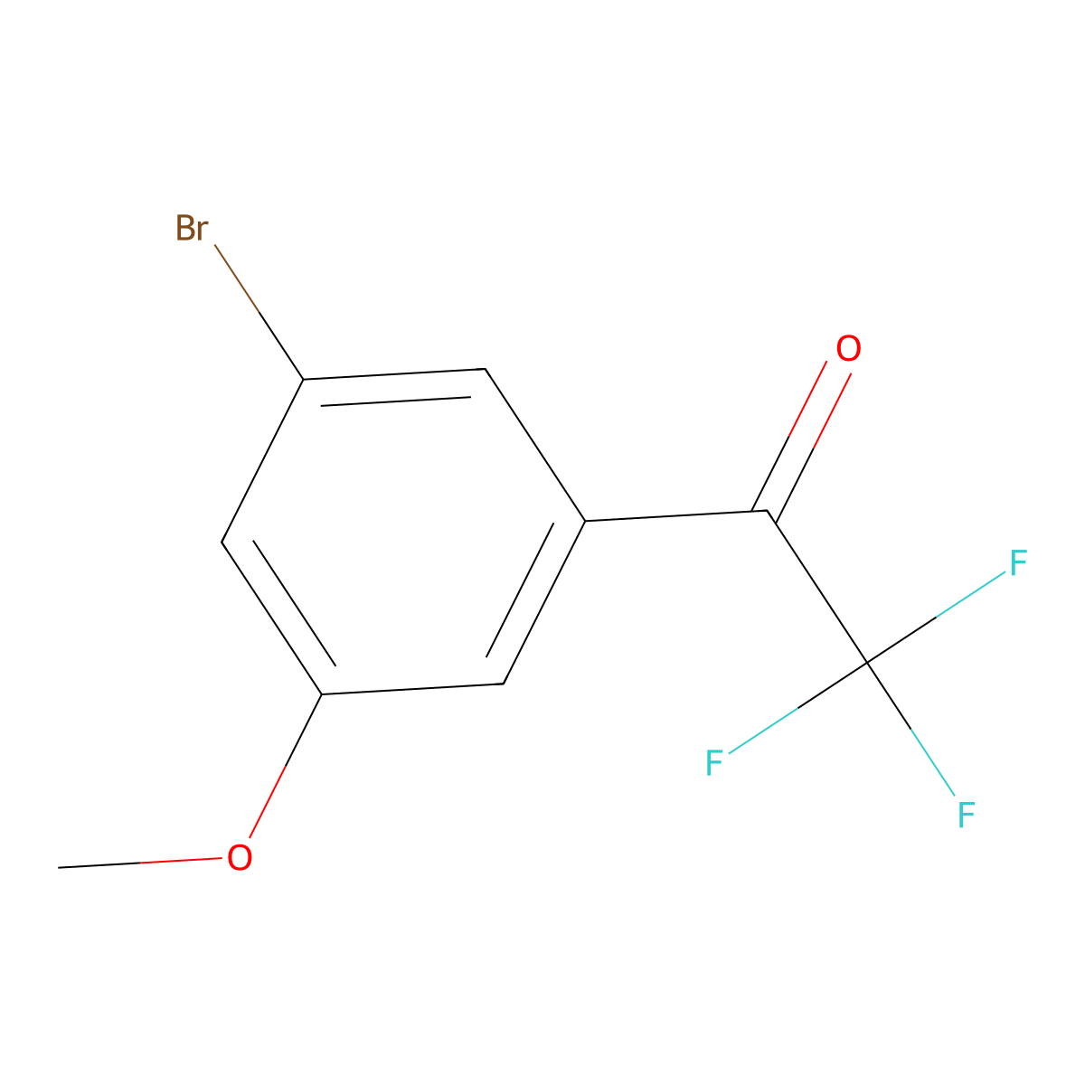 1-(3-Bromo-5-methoxyphenyl)-2,2,2-trifluoroethanone molecular structure, CAS 1823358-85-5