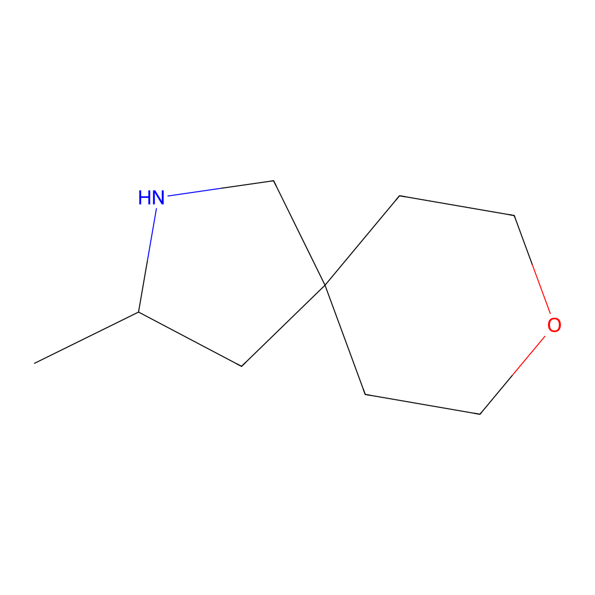 3-Methyl-8-oxa-2-azaspiro[4.5]decane molecular structure, CAS 1823360-50-4